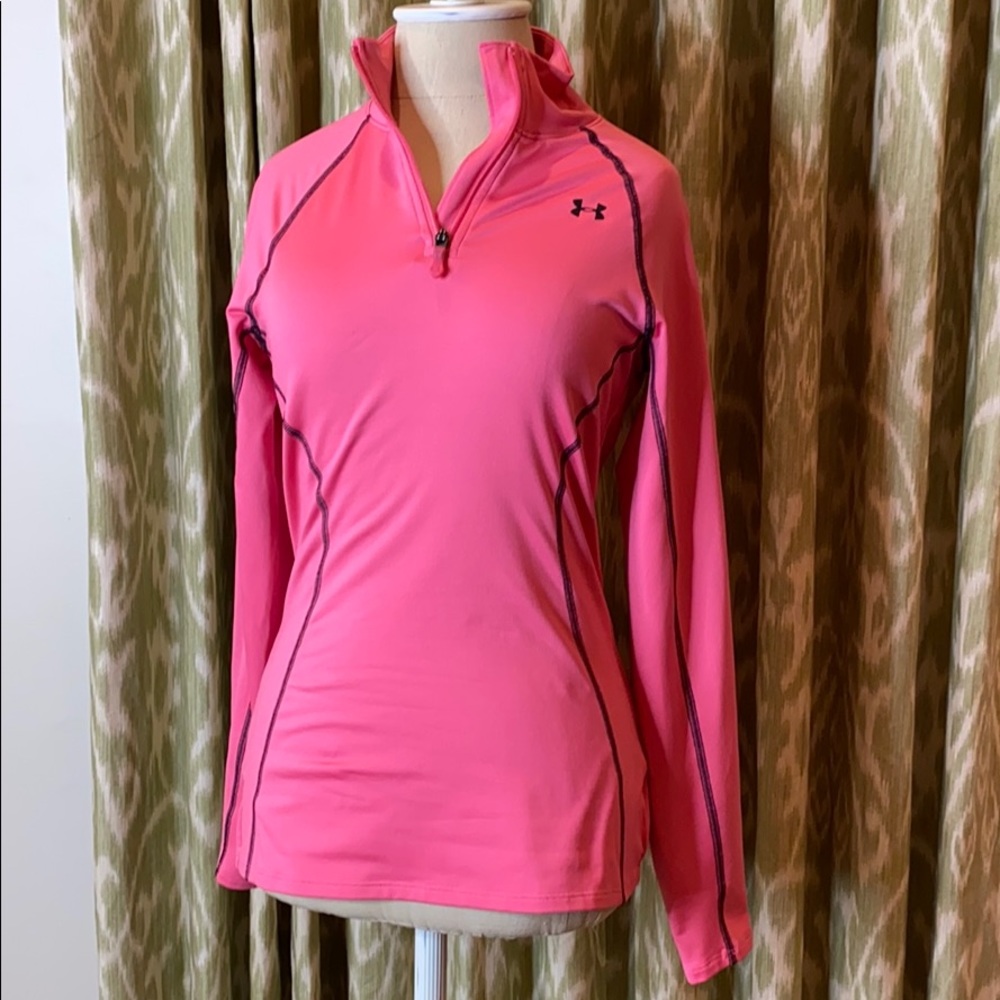 Pink Under Armour Pullover Athletic Warmups